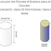 How to calculate the Volume & Surface area of Circular Column / Volume Of Concrete / Area Of Shuttering / Area Of Painting work