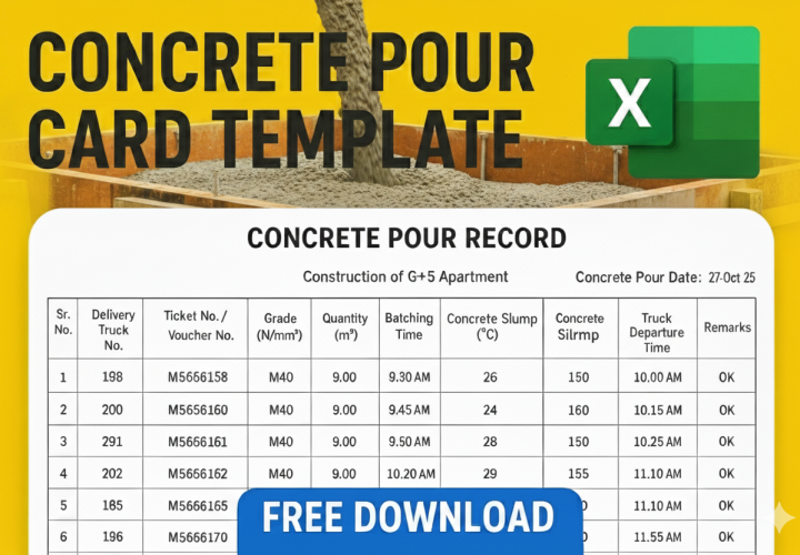 Concrete Pour Card Template