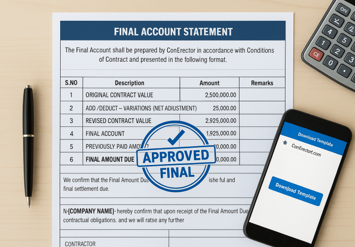 Final Account Statement Template