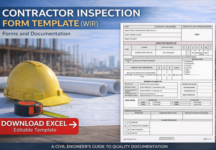 Contractor Inspection Request (WIR) Form Template -2